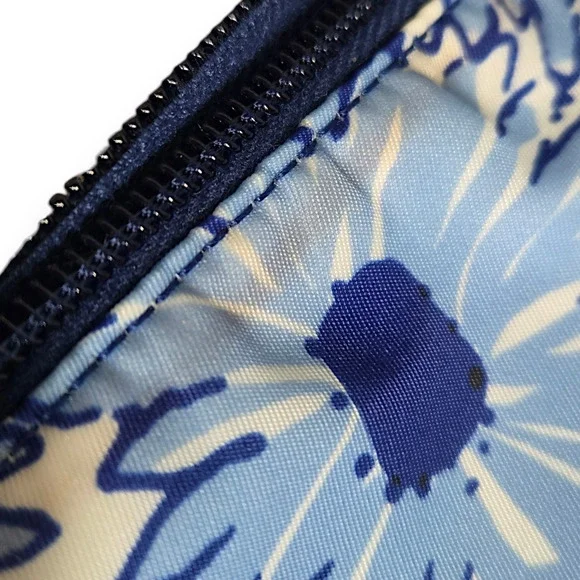 Prada Blue Saffiano Tessuto Zainetto Stampata Floral Nylon Leather Tote Bag - Picture 8 of 9